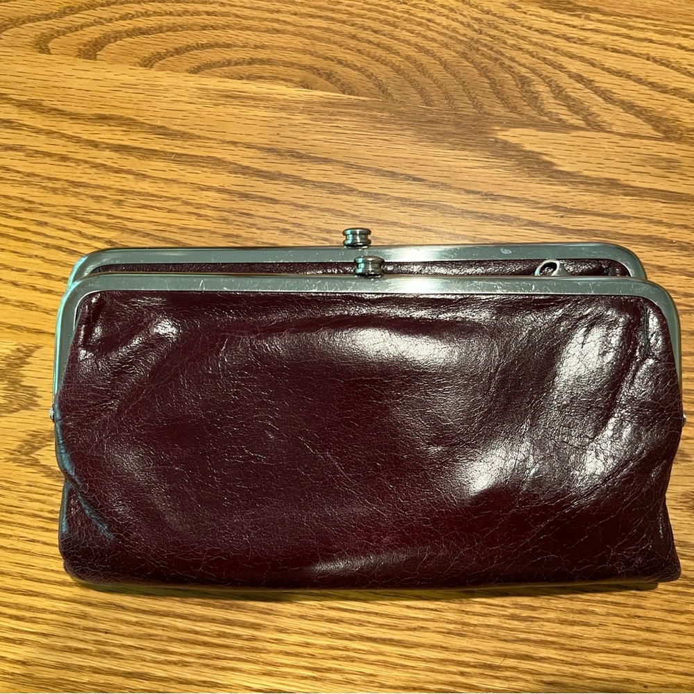 Hobo Elegant Plum Leather Lauren Clutch